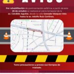 Inician este lunes trabajos de bacheo en Cándido Aguilar